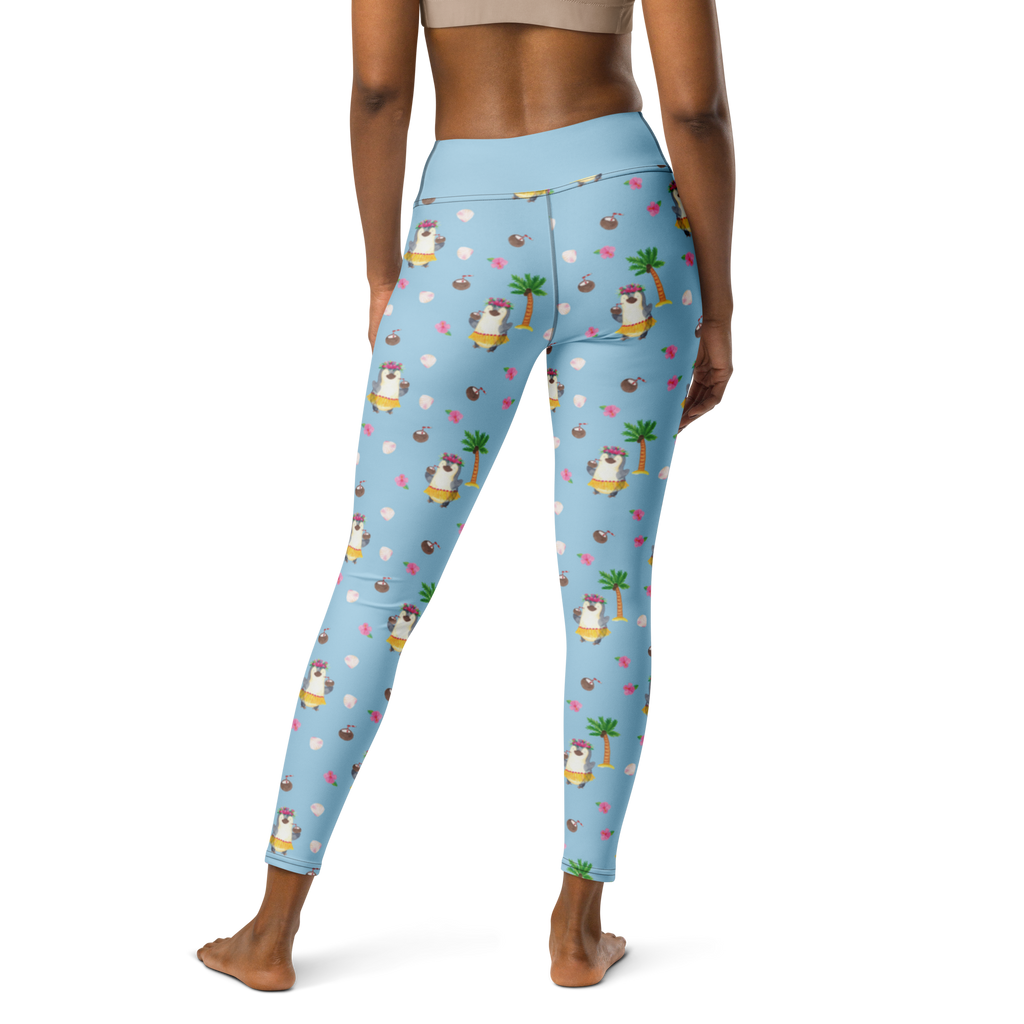 Yogahose Pinguin Kokosnuss Yogapants, Yogaleggings, Yogaleggins, Yogahose Damen, Yogahose, Frauen, Yogahose Mädchen, Yogahose Kinder, Yogahose Herren, Yogahose Männer, Pinguin, Aloha, Hawaii, Urlaub, Kokosnuss, Pinguine
