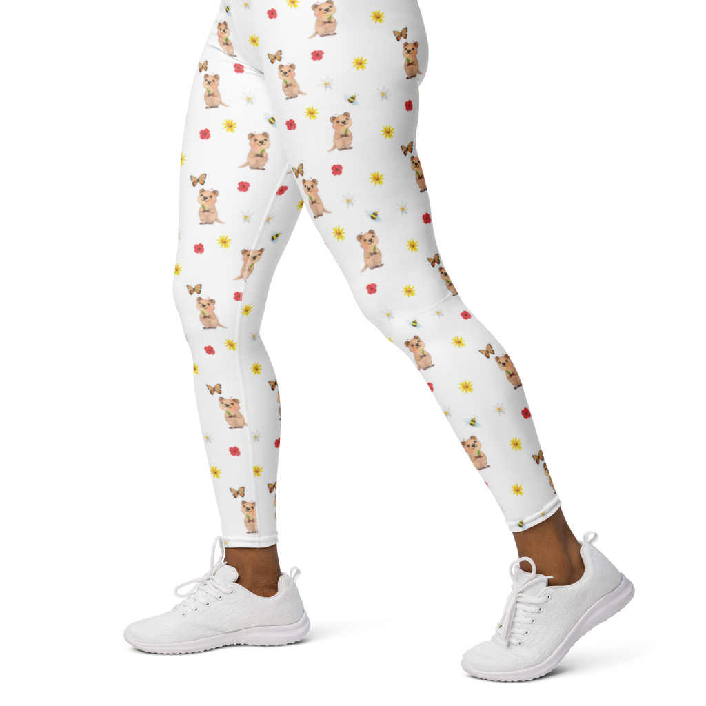 Yogahose Quokka Happy Yogapants, Yogaleggings, Yogaleggins, Yogahose Damen, Yogahose, Frauen, Yogahose Mädchen, Yogahose Kinder, Yogahose Herren, Yogahose Männer, Tiermotive, Gute Laune, lustige Sprüche, Tiere, Quokka, Verschieben, Aufschieberitis, Lustiger Spruch, Niedliches Tier, Dinge erledigen