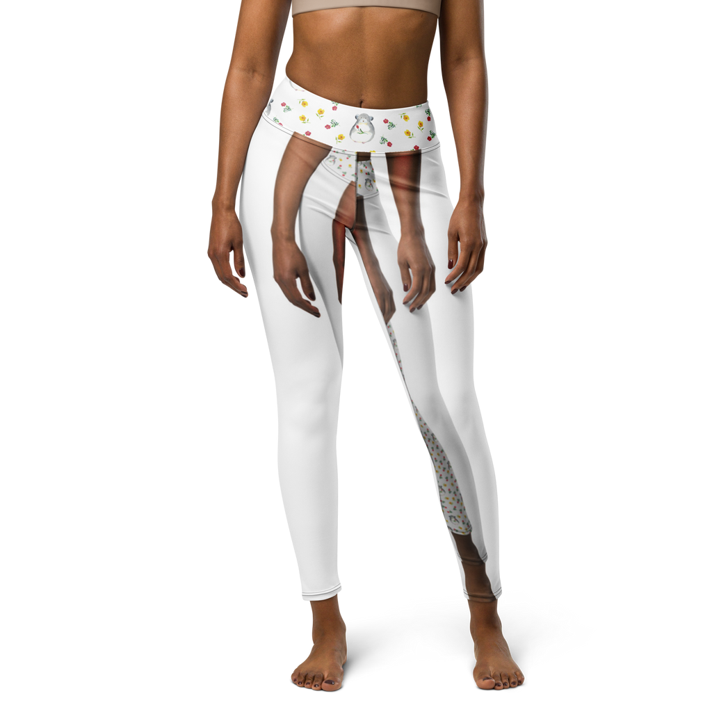 Yogahose Chinchilla mit Blume Yogapants, Yogaleggings, Yogaleggins, Yogahose Damen, Yogahose, Frauen, Yogahose Mädchen, Yogahose Kinder, Yogahose Herren, Yogahose Männer, Tiermotive, Gute Laune, lustige Sprüche, Tiere, Chinchilla, Chinchillas, Liebeskummer, Kummer, Depressionen, traurig sein, Chaos, Glücklichsein, Büro, Büroalltag