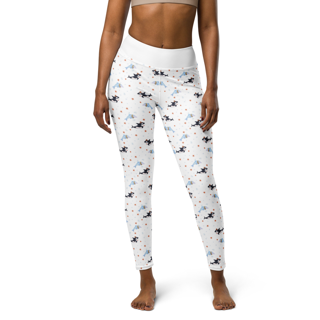 Yogahose Orca Zylinder Yogapants, Yogaleggings, Yogaleggins, Yogahose Damen, Yogahose, Frauen, Yogahose Mädchen, Yogahose Kinder, Yogahose Herren, Yogahose Männer, Meerestiere, Meer, Urlaub, Narwal, Glitter, Konfetti, Glitzer, Geburtstag, Feier, Fete, Fest, Glückwunsch, Orca