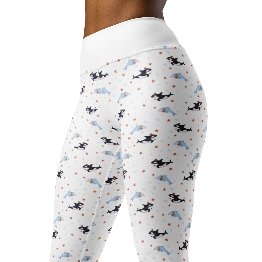 Yogahose Orca Zylinder Yogapants, Yogaleggings, Yogaleggins, Yogahose Damen, Yogahose, Frauen, Yogahose Mädchen, Yogahose Kinder, Yogahose Herren, Yogahose Männer, Meerestiere, Meer, Urlaub, Narwal, Glitter, Konfetti, Glitzer, Geburtstag, Feier, Fete, Fest, Glückwunsch, Orca