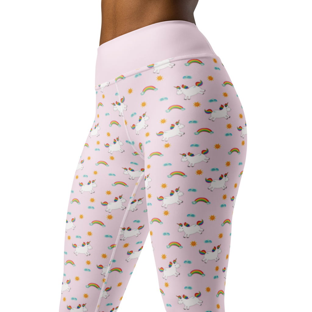 Yogahose Einhorn Happy Yogapants, Yogaleggings, Yogaleggins, Yogahose Damen, Yogahose, Frauen, Yogahose Mädchen, Yogahose Kinder, Yogahose Herren, Yogahose Männer, Einhorn, Einhörner, Einhorn Deko, Pegasus, Unicorn, glücklich, fröhlich, Spaß, Freude, Lebensfreude, witzig, spannend, Lächeln, Lachen