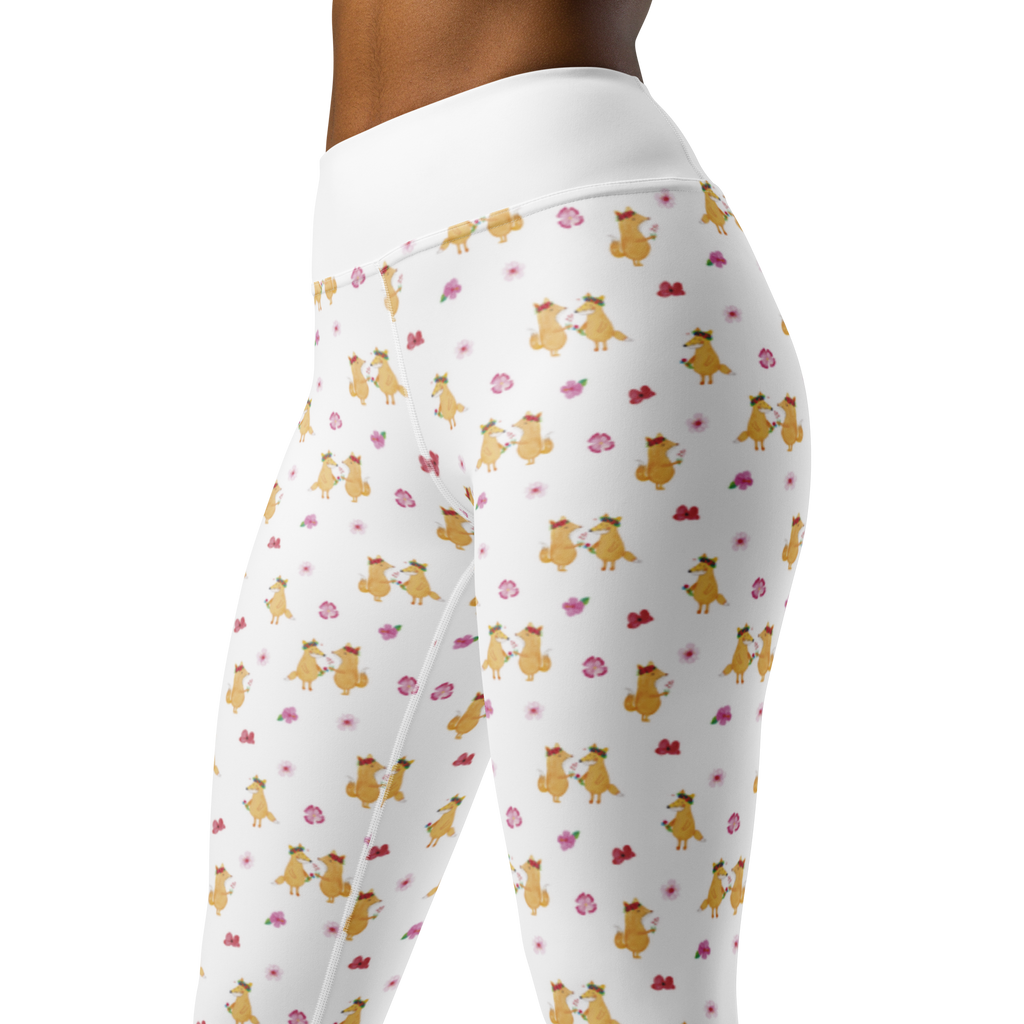 Yogahose Fuchs Blumenliebe Yogapants, Yogaleggings, Yogaleggins, Yogahose Damen, Yogahose, Frauen, Yogahose Mädchen, Yogahose Kinder, Yogahose Herren, Yogahose Männer, Fuchs, Füchse, Fox, Liebe, Freundin, Fuchsmädchen, Blumenmädchen, Freundinnen, Liebesbeweis, Blume, Blumen, Motivation, Freude, ich, mich, Selbstliebe