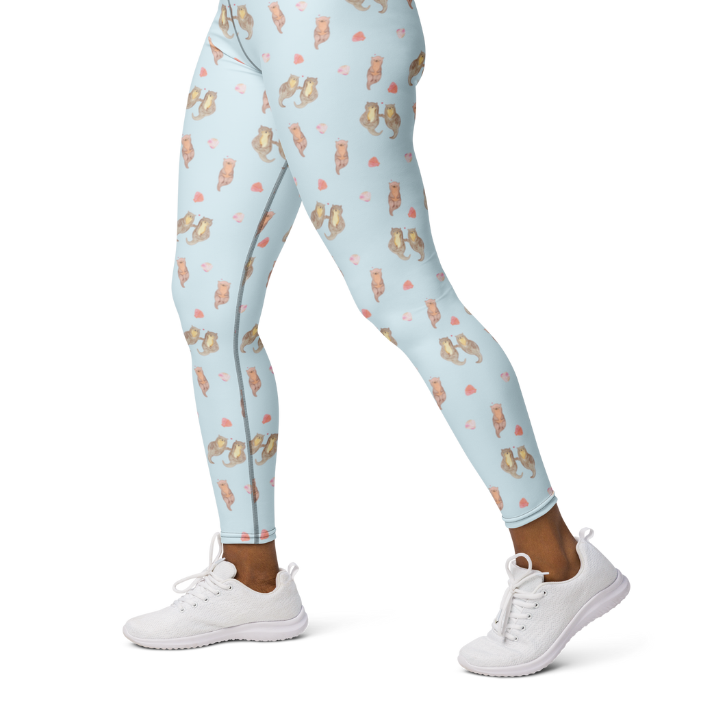 Yogahose Otter händchenhaltend Yogapants, Yogaleggings, Yogaleggins, Yogahose Damen, Yogahose, Frauen, Yogahose Mädchen, Yogahose Kinder, Yogahose Herren, Yogahose Männer, Otter, Fischotter, Seeotter, Otter Seeotter See Otter