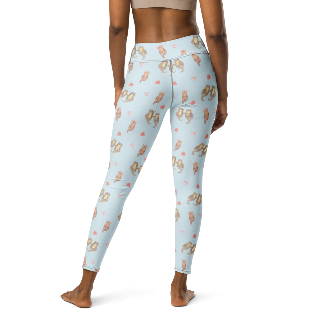 Yogahose Otter händchenhaltend Yogapants, Yogaleggings, Yogaleggins, Yogahose Damen, Yogahose, Frauen, Yogahose Mädchen, Yogahose Kinder, Yogahose Herren, Yogahose Männer, Otter, Fischotter, Seeotter, Otter Seeotter See Otter