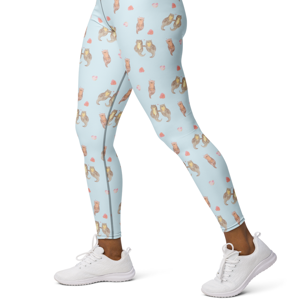 Yogahose Otter händchenhaltend Yogapants, Yogaleggings, Yogaleggins, Yogahose Damen, Yogahose, Frauen, Yogahose Mädchen, Yogahose Kinder, Yogahose Herren, Yogahose Männer, Otter, Fischotter, Seeotter, Otter Seeotter See Otter