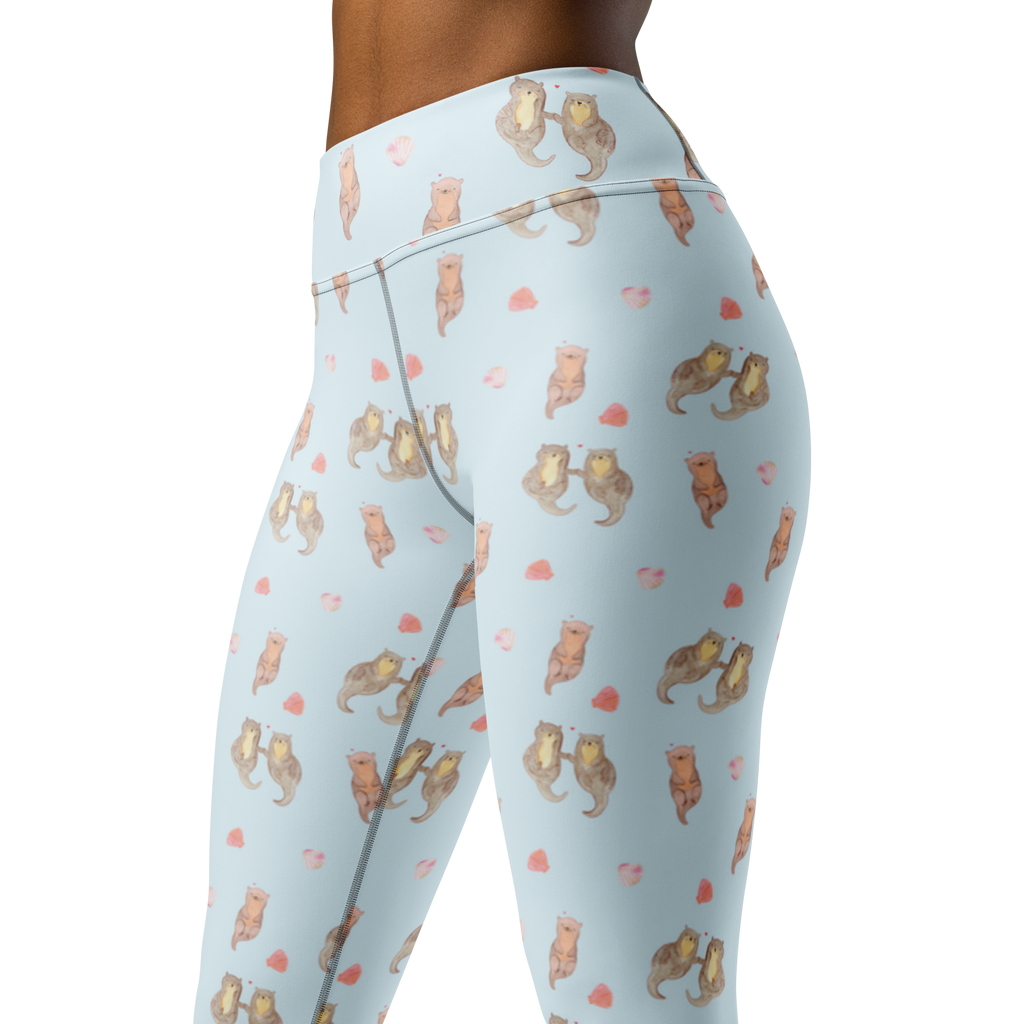 Yogahose Otter händchenhaltend Yogapants, Yogaleggings, Yogaleggins, Yogahose Damen, Yogahose, Frauen, Yogahose Mädchen, Yogahose Kinder, Yogahose Herren, Yogahose Männer, Otter, Fischotter, Seeotter, Otter Seeotter See Otter