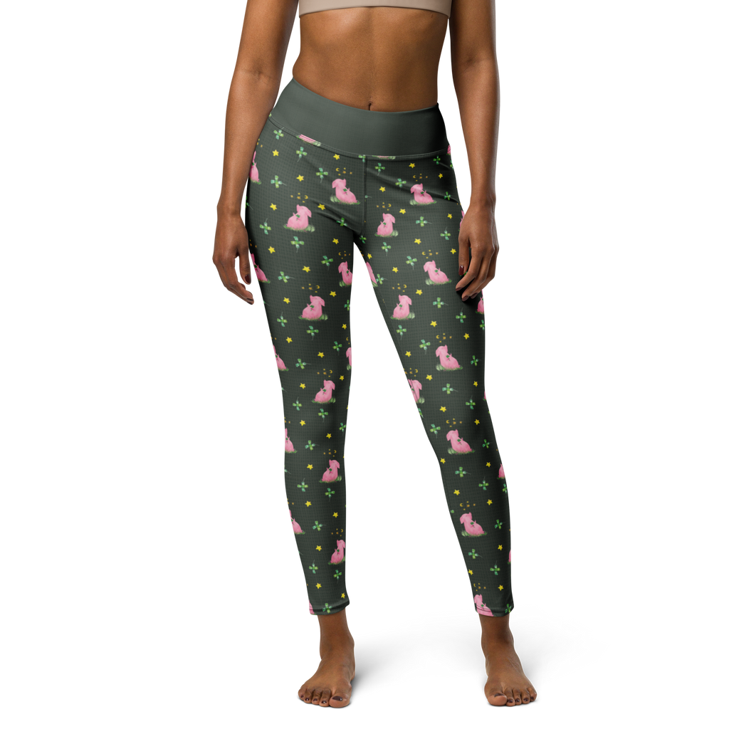 Yogahose Glücksschwein Yogapants, Yogaleggings, Yogaleggins, Yogahose Damen, Yogahose, Frauen, Yogahose Mädchen, Yogahose Kinder, Yogahose Herren, Yogahose Männer, Tiermotive, Gute Laune, lustige Sprüche, Tiere, Glücksschwein. Glück, Schwein, Schweinchen, Sterne, Sernchen, Ziele, Träume, Motivation, Glücksbringer
