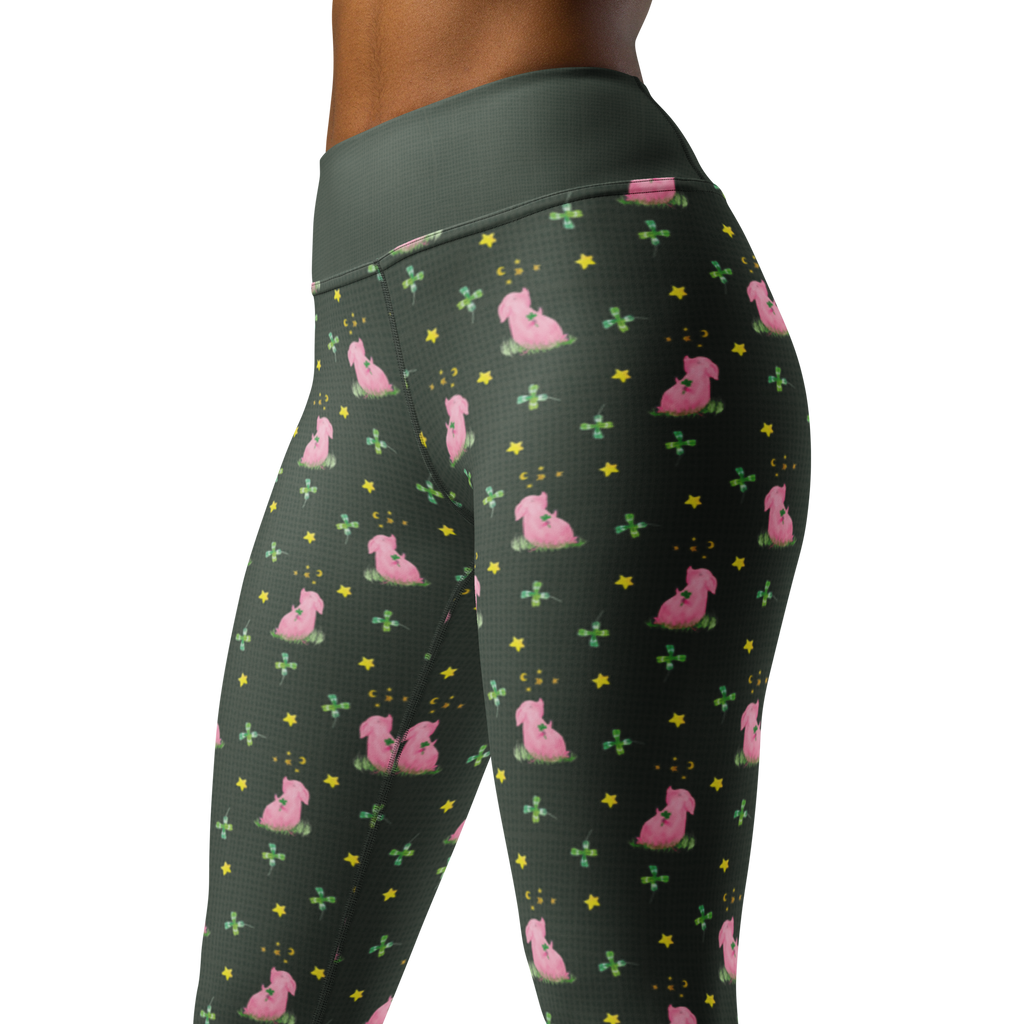 Yogahose Glücksschwein Yogapants, Yogaleggings, Yogaleggins, Yogahose Damen, Yogahose, Frauen, Yogahose Mädchen, Yogahose Kinder, Yogahose Herren, Yogahose Männer, Tiermotive, Gute Laune, lustige Sprüche, Tiere, Glücksschwein. Glück, Schwein, Schweinchen, Sterne, Sernchen, Ziele, Träume, Motivation, Glücksbringer
