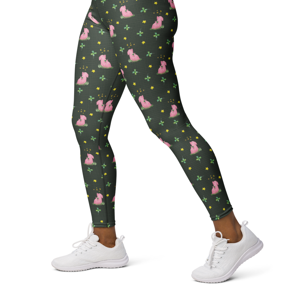 Yogahose Glücksschwein Yogapants, Yogaleggings, Yogaleggins, Yogahose Damen, Yogahose, Frauen, Yogahose Mädchen, Yogahose Kinder, Yogahose Herren, Yogahose Männer, Tiermotive, Gute Laune, lustige Sprüche, Tiere, Glücksschwein. Glück, Schwein, Schweinchen, Sterne, Sernchen, Ziele, Träume, Motivation, Glücksbringer