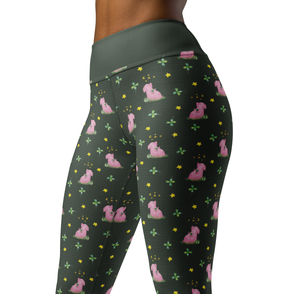 Yogahose Glücksschwein Yogapants, Yogaleggings, Yogaleggins, Yogahose Damen, Yogahose, Frauen, Yogahose Mädchen, Yogahose Kinder, Yogahose Herren, Yogahose Männer, Tiermotive, Gute Laune, lustige Sprüche, Tiere, Glücksschwein. Glück, Schwein, Schweinchen, Sterne, Sernchen, Ziele, Träume, Motivation, Glücksbringer