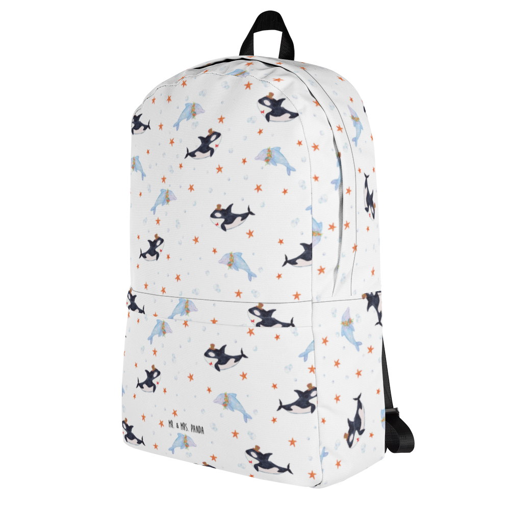 Rucksack Orca Zylinder Rucksack, Laptoprucksack, Notebookrucksack, Schulrucksack für Laptop, Arbeitsrucksack für Laptop, Reiserucksack für Laptop, Rucksack für Alltag, Rucksack für Schule, Rucksack für Uni, Rucksack für Notebook, Rucksack für Computer, wetterfester Rucksack, regenfester Rucksack, strapazierfähiger Rucksack, Meerestiere, Meer, Urlaub, Narwal, Glitter, Konfetti, Glitzer, Geburtstag, Feier, Fete, Fest, Glückwunsch, Orca