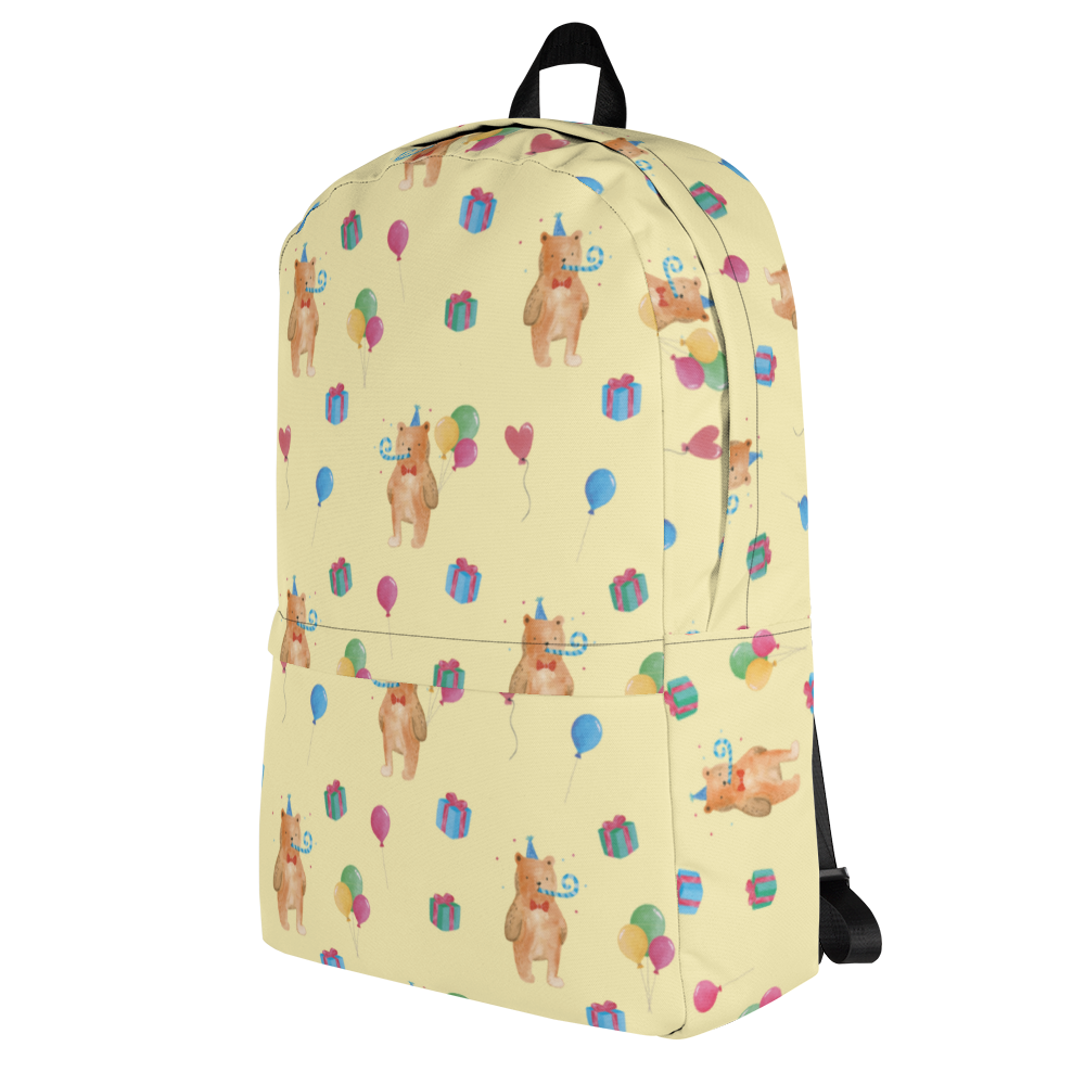Rucksack Birthday Bär Rucksack, Laptoprucksack, Notebookrucksack, Schulrucksack für Laptop, Arbeitsrucksack für Laptop, Reiserucksack für Laptop, Rucksack für Alltag, Rucksack für Schule, Rucksack für Uni, Rucksack für Notebook, Rucksack für Computer, wetterfester Rucksack, regenfester Rucksack, strapazierfähiger Rucksack, Bär, Teddy, Teddybär, Happy Birthday, Alles Gute, Glückwunsch, Geburtstag