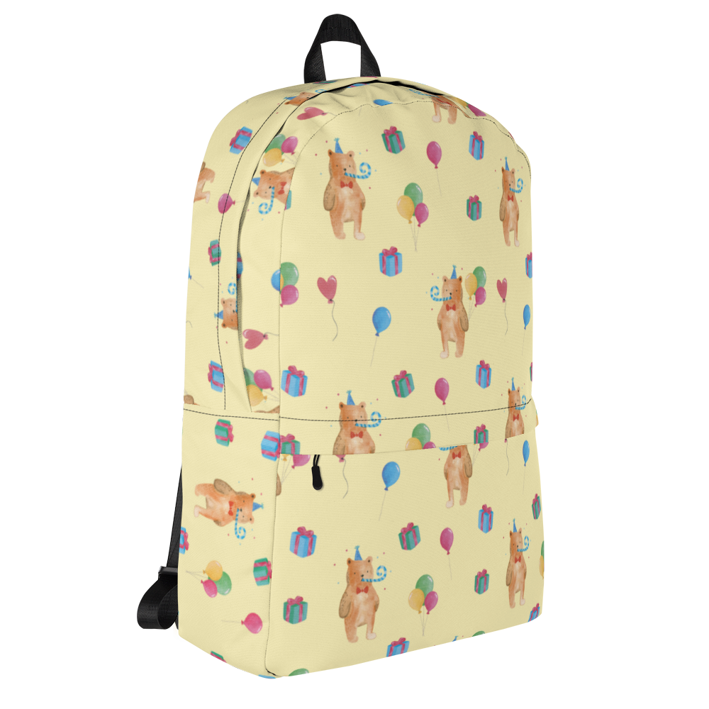 Rucksack Birthday Bär Rucksack, Laptoprucksack, Notebookrucksack, Schulrucksack für Laptop, Arbeitsrucksack für Laptop, Reiserucksack für Laptop, Rucksack für Alltag, Rucksack für Schule, Rucksack für Uni, Rucksack für Notebook, Rucksack für Computer, wetterfester Rucksack, regenfester Rucksack, strapazierfähiger Rucksack, Bär, Teddy, Teddybär, Happy Birthday, Alles Gute, Glückwunsch, Geburtstag