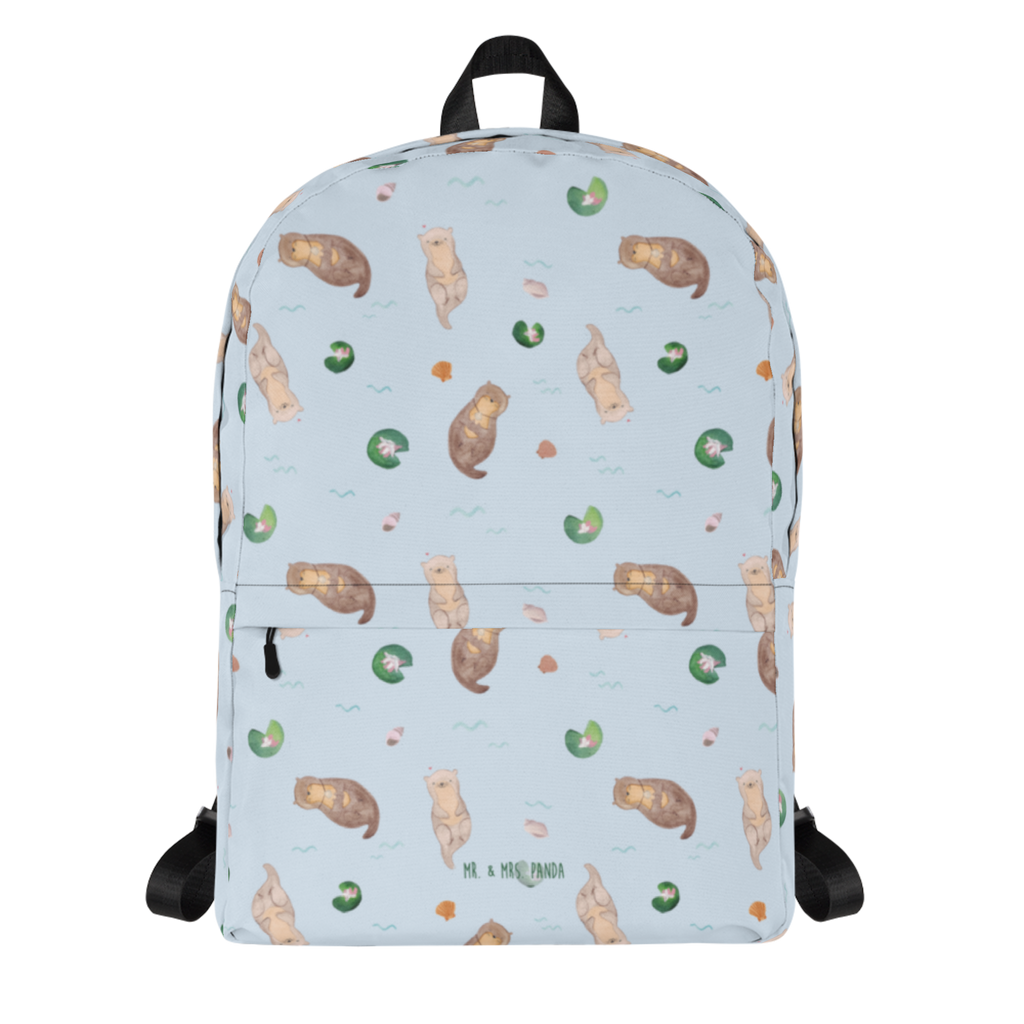 Rucksack Otter mit Muschelmedaillon Rucksack, Laptoprucksack, Notebookrucksack, Schulrucksack für Laptop, Arbeitsrucksack für Laptop, Reiserucksack für Laptop, Rucksack für Alltag, Rucksack für Schule, Rucksack für Uni, Rucksack für Notebook, Rucksack für Computer, wetterfester Rucksack, regenfester Rucksack, strapazierfähiger Rucksack, Otter, Fischotter, Seeotter, Otterliebe, grübeln, träumen, Motivation, Tagträumen, Büro