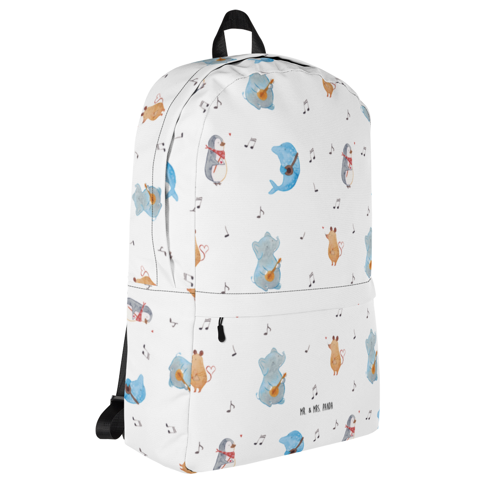 Rucksack Big Band Rucksack, Laptoprucksack, Notebookrucksack, Schulrucksack für Laptop, Arbeitsrucksack für Laptop, Reiserucksack für Laptop, Rucksack für Alltag, Rucksack für Schule, Rucksack für Uni, Rucksack für Notebook, Rucksack für Computer, wetterfester Rucksack, regenfester Rucksack, strapazierfähiger Rucksack, Tiermotive, Gute Laune, lustige Sprüche, Tiere, Hund, Pinguin, Maus, Elefant, Delfin, Gitarre, Band, Triangel, Musikanten, Musik