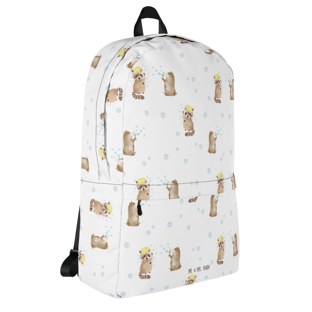 Rucksack Waschbär Rucksack, Laptoprucksack, Notebookrucksack, Schulrucksack für Laptop, Arbeitsrucksack für Laptop, Reiserucksack für Laptop, Rucksack für Alltag, Rucksack für Schule, Rucksack für Uni, Rucksack für Notebook, Rucksack für Computer, wetterfester Rucksack, regenfester Rucksack, strapazierfähiger Rucksack, Tiermotive, Gute Laune, lustige Sprüche, Tiere, Waschbär, Tagträumen, Plan, Fröhlich, waschen, Seifenblasen