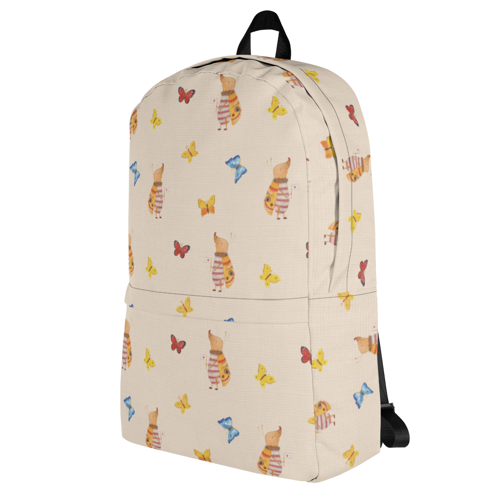 Rucksack Nachtfalter mit Fähnchen Rucksack, Laptoprucksack, Notebookrucksack, Schulrucksack für Laptop, Arbeitsrucksack für Laptop, Reiserucksack für Laptop, Rucksack für Alltag, Rucksack für Schule, Rucksack für Uni, Rucksack für Notebook, Rucksack für Computer, wetterfester Rucksack, regenfester Rucksack, strapazierfähiger Rucksack, Tiermotive, Gute Laune, lustige Sprüche, Tiere, Nachtfalter, Käfer, Spruch lustig, Spruch witzig, süß, niedlich, Küche Deko, Was kostet die Welt