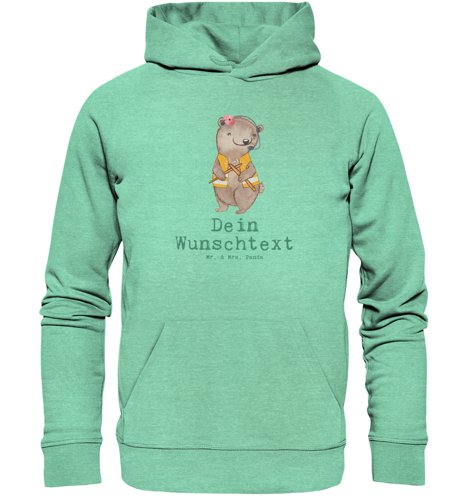 Personalisierter Hoodie Fluglotsin mit Herz