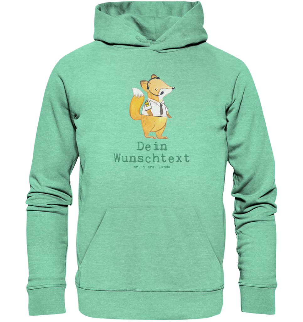 Personalisierter Hoodie Fluglotse mit Herz