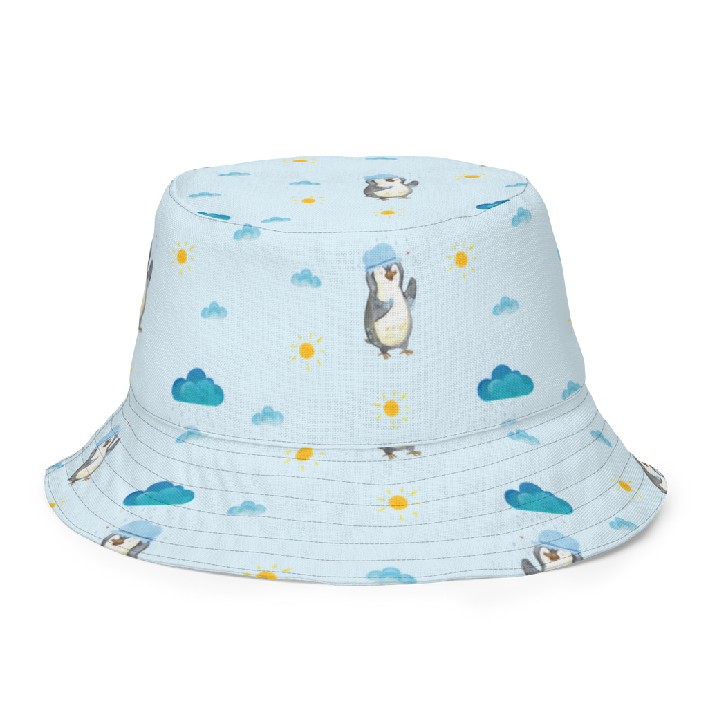 Sonnenhut Pinguin duscht Sonnenhut, Sommerhut, Fischerhut, Anglerhut, Wendehut, Wendecap, Wendemütze, Sonnenmütze, zweifarbiger Hut, Strandhut, Freizeithut, Outdoorhut, Pinguin, Pinguine, Dusche, duschen, Lebensmotto, Motivation, Neustart, Neuanfang, glücklich sein