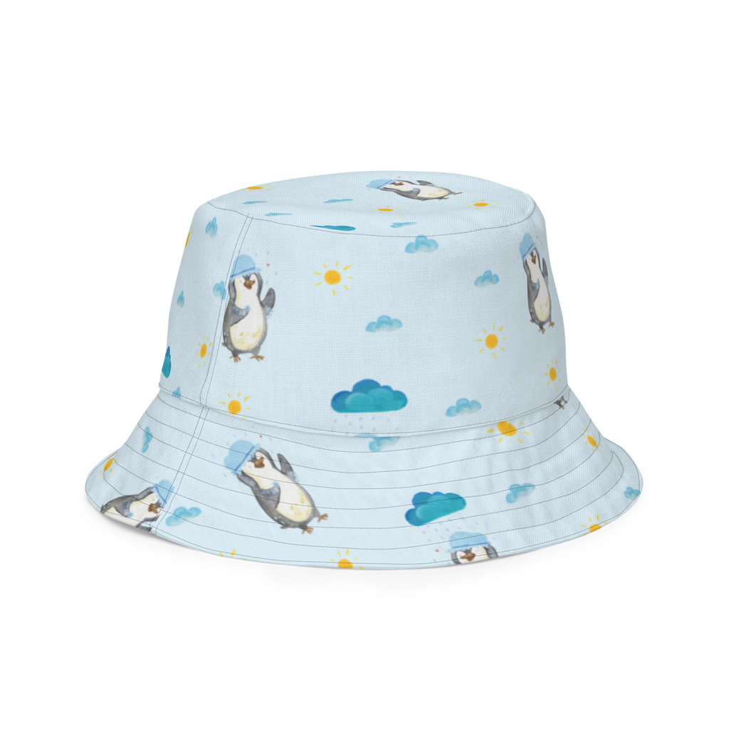 Sonnenhut Pinguin duscht Sonnenhut, Sommerhut, Fischerhut, Anglerhut, Wendehut, Wendecap, Wendemütze, Sonnenmütze, zweifarbiger Hut, Strandhut, Freizeithut, Outdoorhut, Pinguin, Pinguine, Dusche, duschen, Lebensmotto, Motivation, Neustart, Neuanfang, glücklich sein