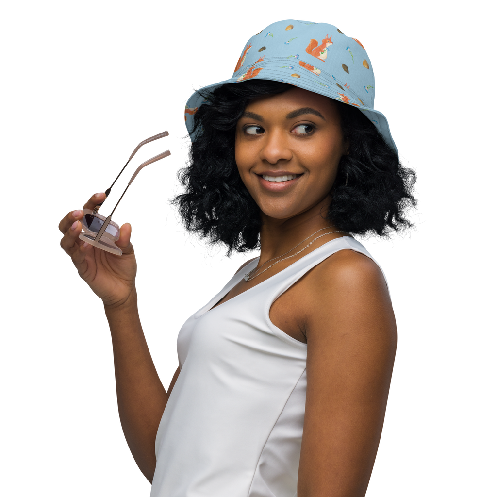 Sonnenhut Eichhörnchen Blume Sonnenhut, Sommerhut, Fischerhut, Anglerhut, Wendehut, Wendecap, Wendemütze, Sonnenmütze, zweifarbiger Hut, Strandhut, Freizeithut, Outdoorhut, Tiermotive, Gute Laune, lustige Sprüche, Tiere, Eichhörnchen, Eichhorn, Spruch positiv, Lachen, Spaß, Motivation Sprüche, Motivation Bilder, glücklich Spruch, Spruch Deko