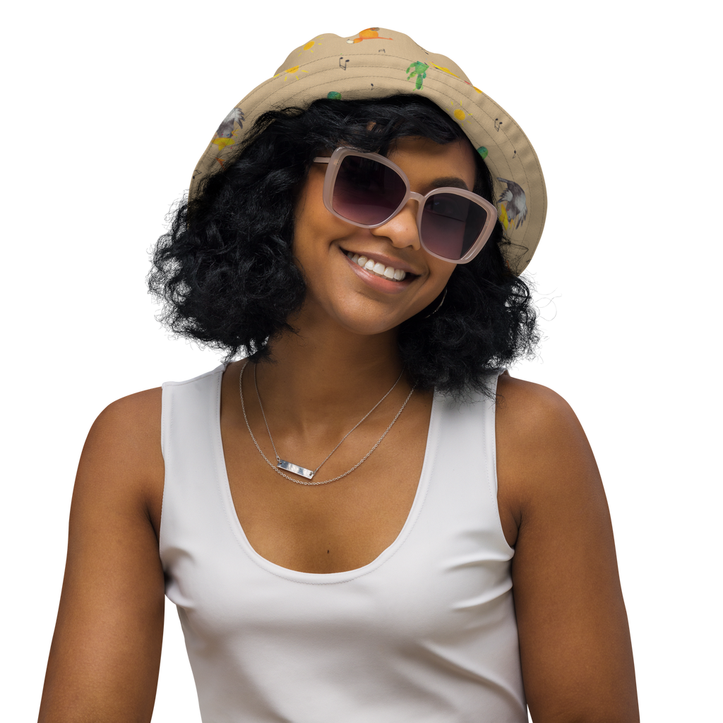 Sonnenhut Rabe mit Sombrero Sonnenhut, Sommerhut, Fischerhut, Anglerhut, Wendehut, Wendecap, Wendemütze, Sonnenmütze, zweifarbiger Hut, Strandhut, Freizeithut, Outdoorhut, Tiermotive, Gute Laune, lustige Sprüche, Tiere, Rabe, Vogel, Vögel, Spruch positiv, fröhlich sein, glücklich sein, Glück Spruch, froh, Elster, Motivation