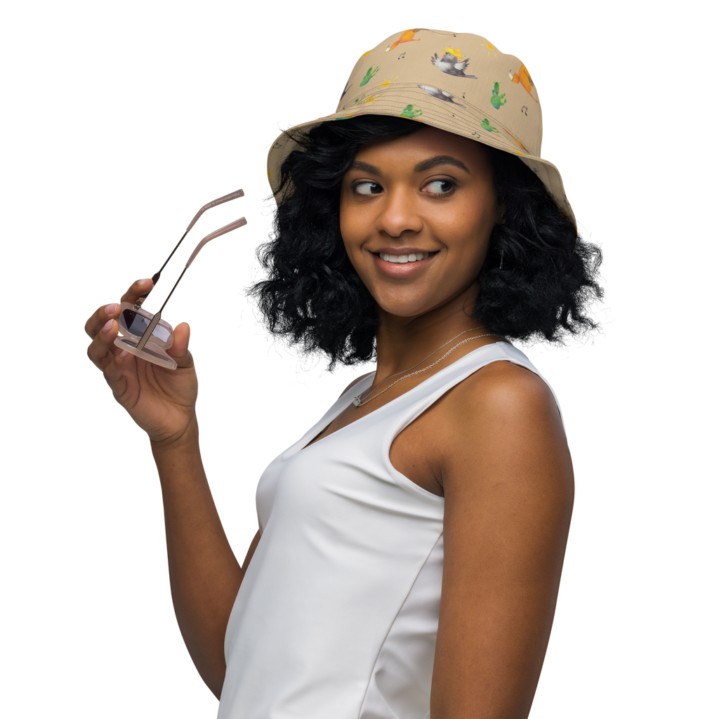 Sonnenhut Rabe mit Sombrero Sonnenhut, Sommerhut, Fischerhut, Anglerhut, Wendehut, Wendecap, Wendemütze, Sonnenmütze, zweifarbiger Hut, Strandhut, Freizeithut, Outdoorhut, Tiermotive, Gute Laune, lustige Sprüche, Tiere, Rabe, Vogel, Vögel, Spruch positiv, fröhlich sein, glücklich sein, Glück Spruch, froh, Elster, Motivation