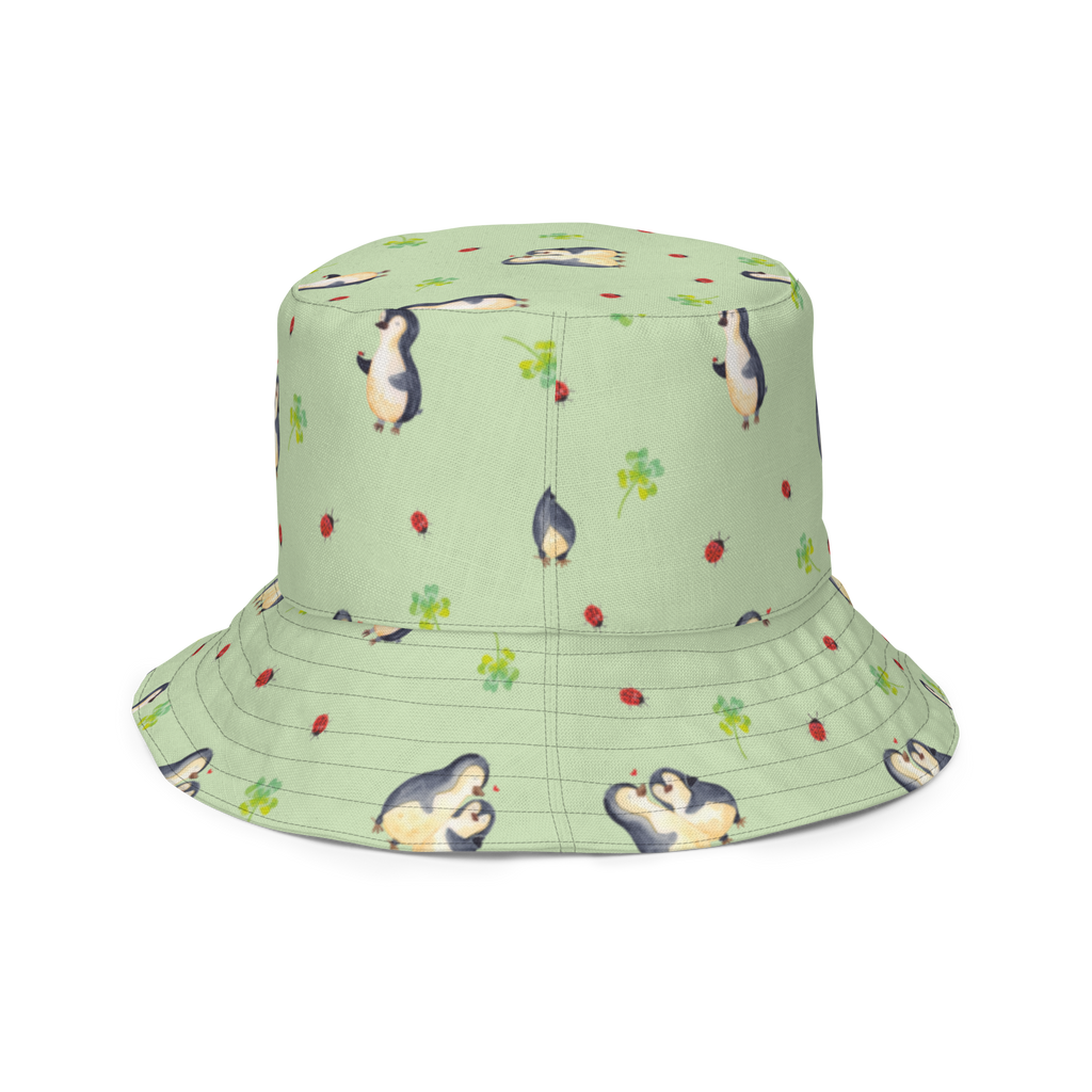 Sonnenhut Pinguin Marienkäfer Sonnenhut, Sommerhut, Fischerhut, Anglerhut, Wendehut, Wendecap, Wendemütze, Sonnenmütze, zweifarbiger Hut, Strandhut, Freizeithut, Outdoorhut, Pinguin, Pinguine, Marienkäfer, Liebe, Wunder, Glück, Freude, Lebensfreude