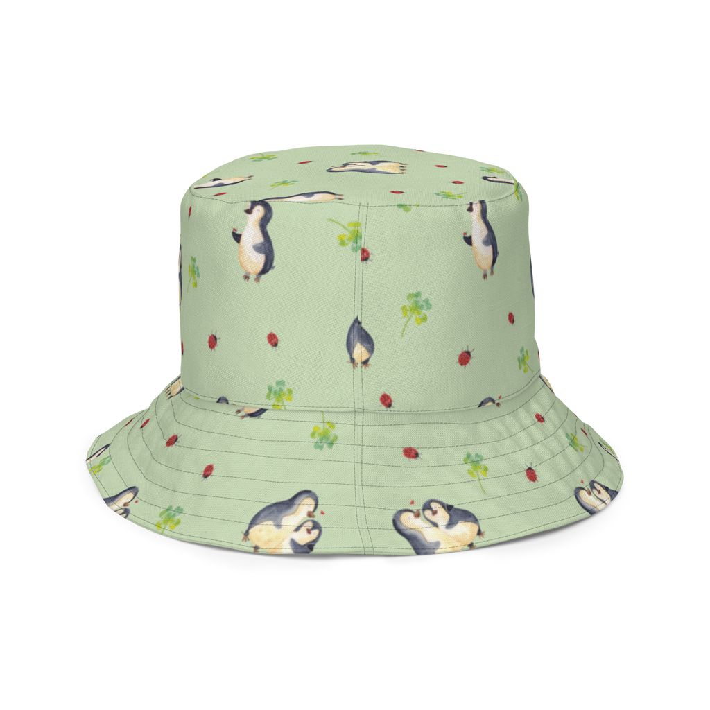 Sonnenhut Pinguin Marienkäfer Sonnenhut, Sommerhut, Fischerhut, Anglerhut, Wendehut, Wendecap, Wendemütze, Sonnenmütze, zweifarbiger Hut, Strandhut, Freizeithut, Outdoorhut, Pinguin, Pinguine, Marienkäfer, Liebe, Wunder, Glück, Freude, Lebensfreude