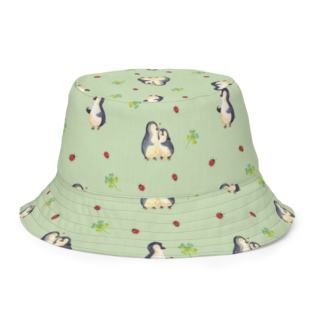 Sonnenhut Pinguin Marienkäfer Sonnenhut, Sommerhut, Fischerhut, Anglerhut, Wendehut, Wendecap, Wendemütze, Sonnenmütze, zweifarbiger Hut, Strandhut, Freizeithut, Outdoorhut, Pinguin, Pinguine, Marienkäfer, Liebe, Wunder, Glück, Freude, Lebensfreude