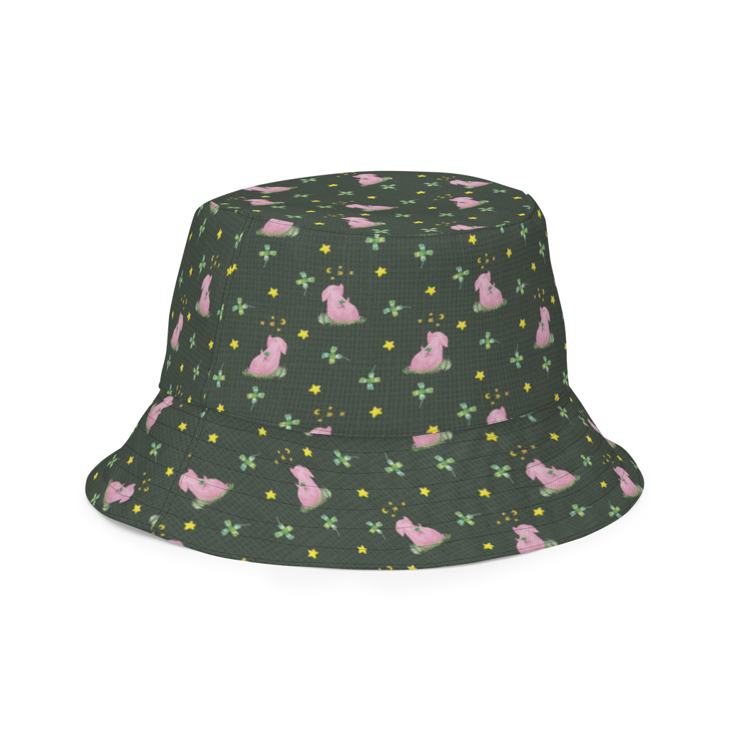 Sonnenhut Glücksschwein Sonnenhut, Sommerhut, Fischerhut, Anglerhut, Wendehut, Wendecap, Wendemütze, Sonnenmütze, zweifarbiger Hut, Strandhut, Freizeithut, Outdoorhut, Tiermotive, Gute Laune, lustige Sprüche, Tiere, Glücksschwein. Glück, Schwein, Schweinchen, Sterne, Sernchen, Ziele, Träume, Motivation, Glücksbringer