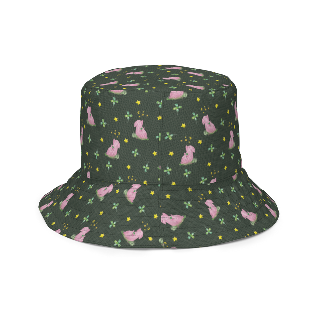 Sonnenhut Glücksschwein Sonnenhut, Sommerhut, Fischerhut, Anglerhut, Wendehut, Wendecap, Wendemütze, Sonnenmütze, zweifarbiger Hut, Strandhut, Freizeithut, Outdoorhut, Tiermotive, Gute Laune, lustige Sprüche, Tiere, Glücksschwein. Glück, Schwein, Schweinchen, Sterne, Sernchen, Ziele, Träume, Motivation, Glücksbringer