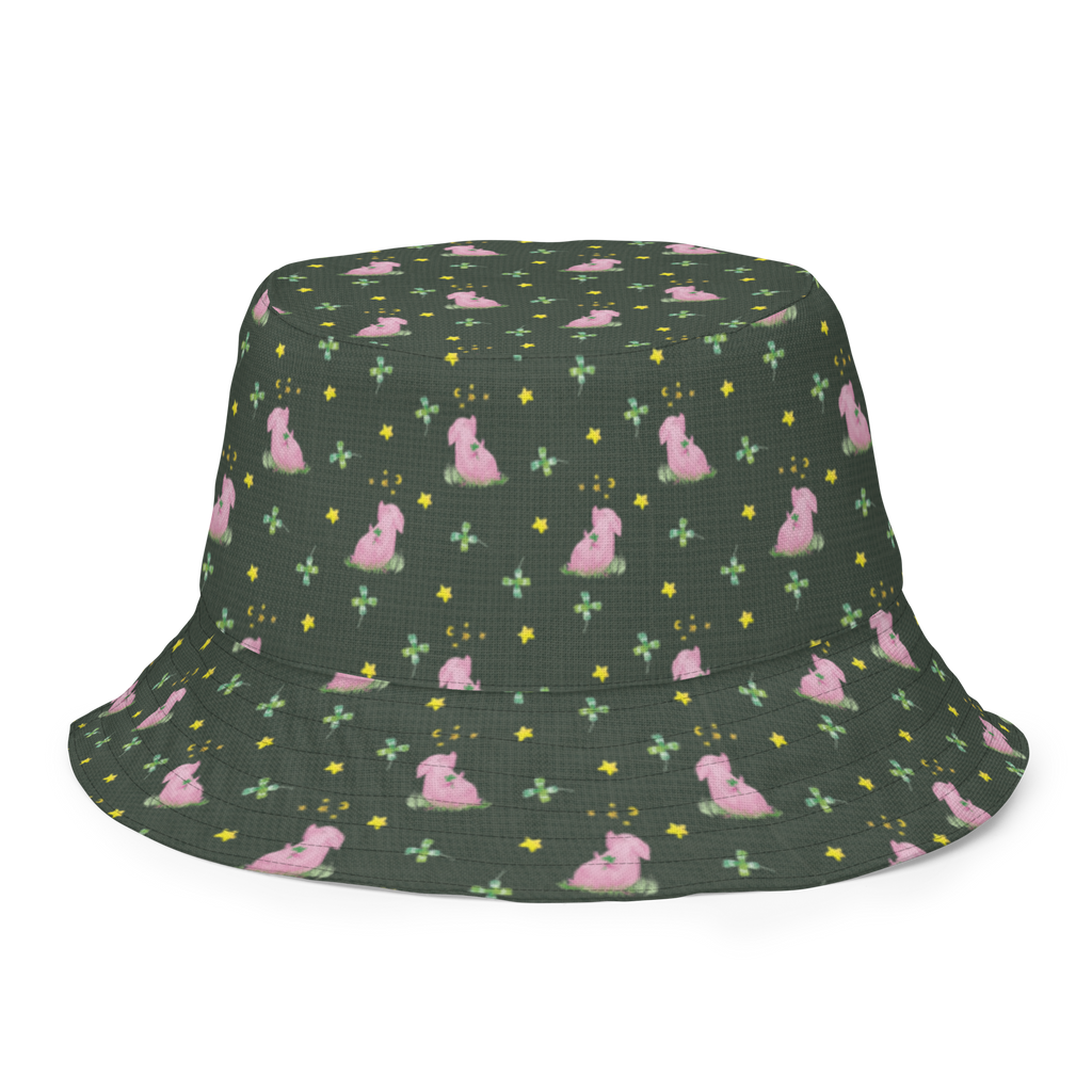 Sonnenhut Glücksschwein Sonnenhut, Sommerhut, Fischerhut, Anglerhut, Wendehut, Wendecap, Wendemütze, Sonnenmütze, zweifarbiger Hut, Strandhut, Freizeithut, Outdoorhut, Tiermotive, Gute Laune, lustige Sprüche, Tiere, Glücksschwein. Glück, Schwein, Schweinchen, Sterne, Sernchen, Ziele, Träume, Motivation, Glücksbringer