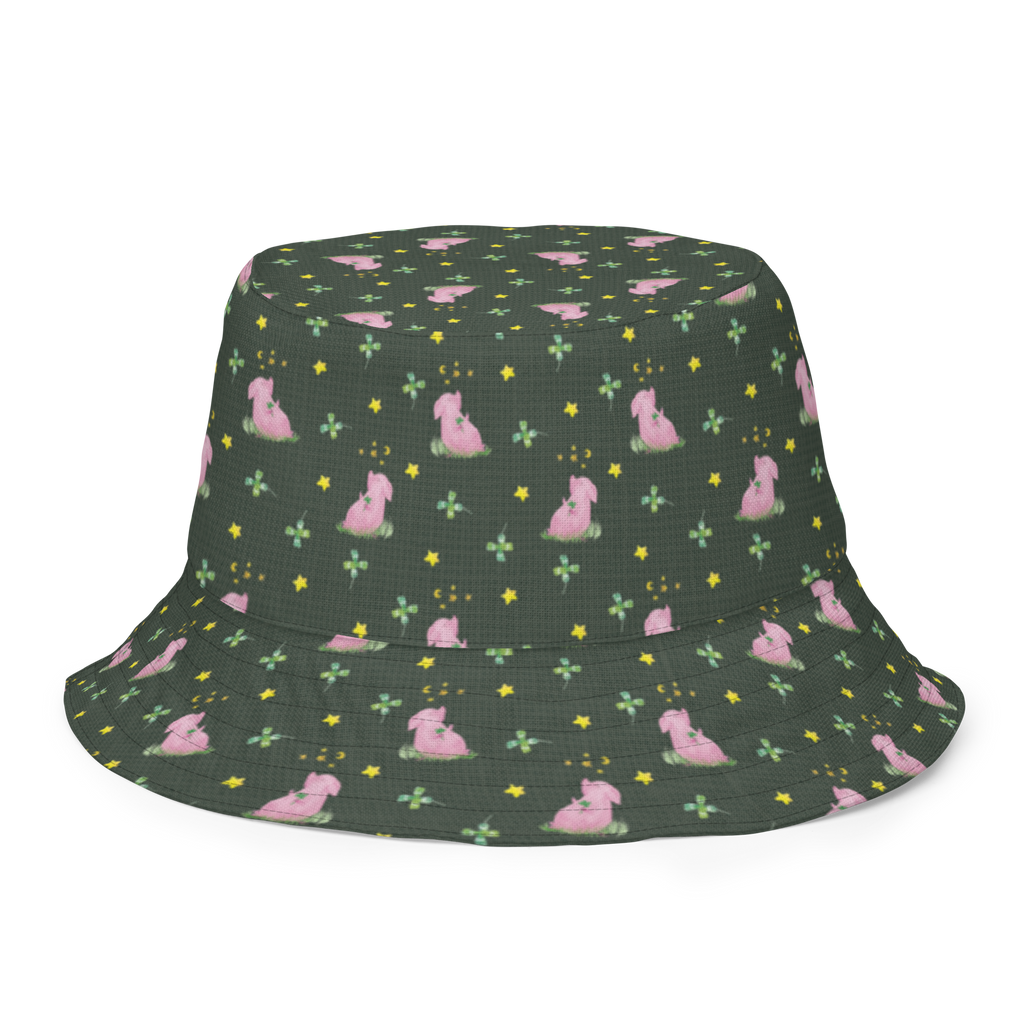 Sonnenhut Glücksschwein Sonnenhut, Sommerhut, Fischerhut, Anglerhut, Wendehut, Wendecap, Wendemütze, Sonnenmütze, zweifarbiger Hut, Strandhut, Freizeithut, Outdoorhut, Tiermotive, Gute Laune, lustige Sprüche, Tiere, Glücksschwein. Glück, Schwein, Schweinchen, Sterne, Sernchen, Ziele, Träume, Motivation, Glücksbringer