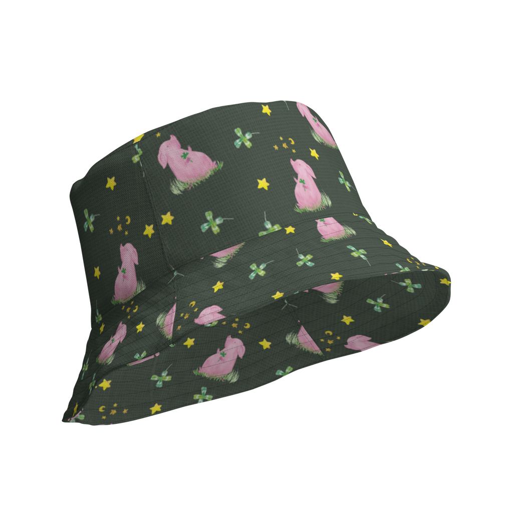 Sonnenhut Glücksschwein Sonnenhut, Sommerhut, Fischerhut, Anglerhut, Wendehut, Wendecap, Wendemütze, Sonnenmütze, zweifarbiger Hut, Strandhut, Freizeithut, Outdoorhut, Tiermotive, Gute Laune, lustige Sprüche, Tiere, Glücksschwein. Glück, Schwein, Schweinchen, Sterne, Sernchen, Ziele, Träume, Motivation, Glücksbringer