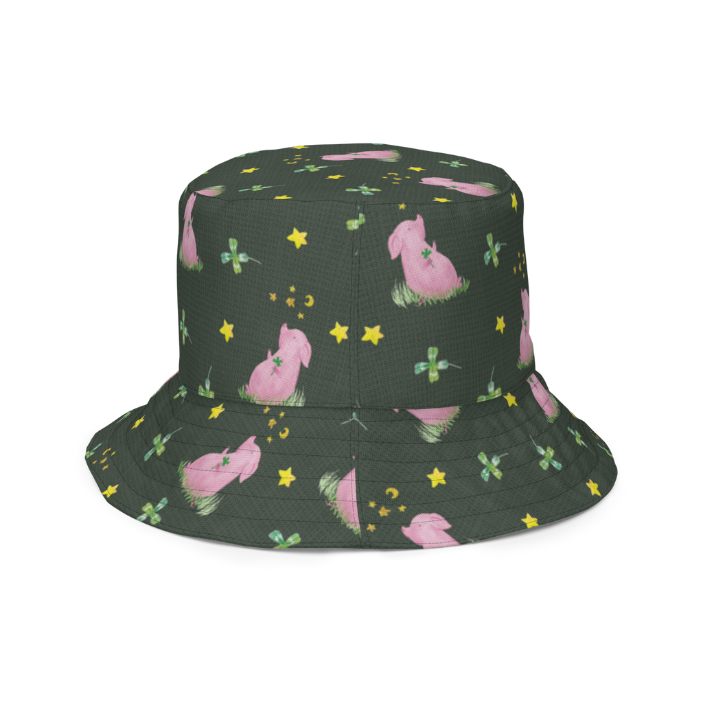 Sonnenhut Glücksschwein Sonnenhut, Sommerhut, Fischerhut, Anglerhut, Wendehut, Wendecap, Wendemütze, Sonnenmütze, zweifarbiger Hut, Strandhut, Freizeithut, Outdoorhut, Tiermotive, Gute Laune, lustige Sprüche, Tiere, Glücksschwein. Glück, Schwein, Schweinchen, Sterne, Sernchen, Ziele, Träume, Motivation, Glücksbringer