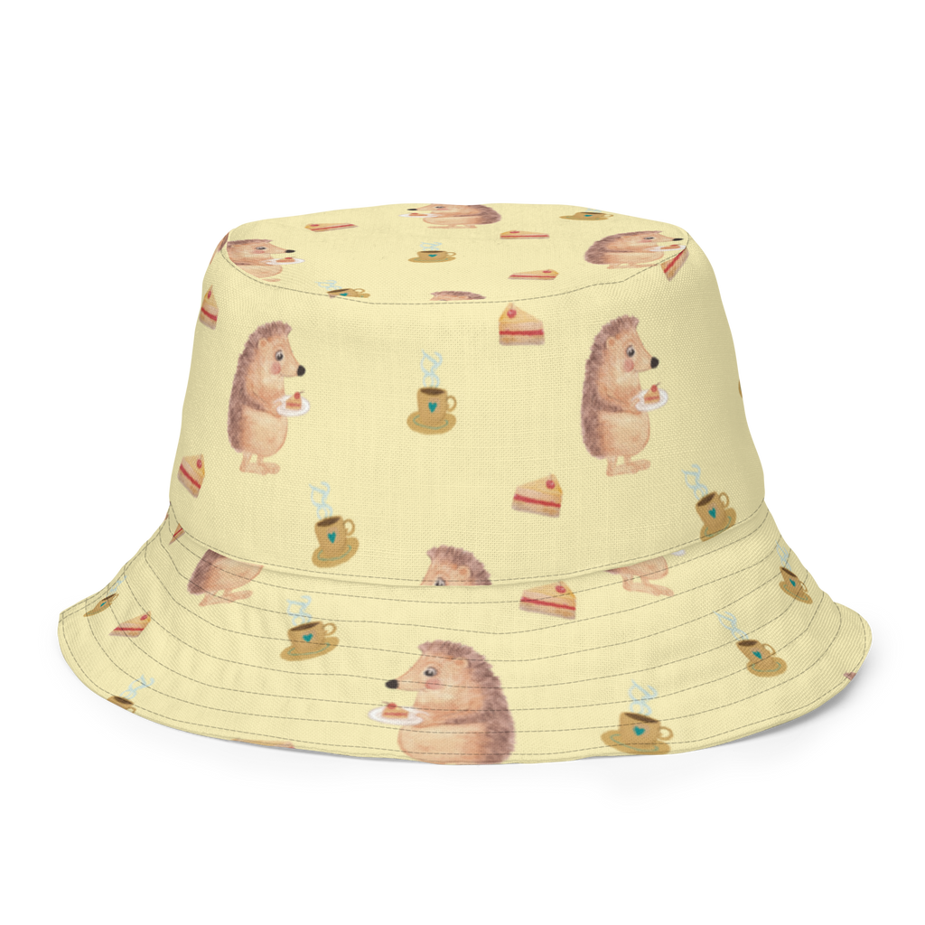 Sonnenhut Igel mit Kuchenstück Sonnenhut, Sommerhut, Fischerhut, Anglerhut, Wendehut, Wendecap, Wendemütze, Sonnenmütze, zweifarbiger Hut, Strandhut, Freizeithut, Outdoorhut, Tiermotive, Gute Laune, lustige Sprüche, Tiere, Igel, Essen Spruch, Kuchen, Backen Geschenk, Kuchen backen, Einladung Party, Geburtstagskuchen, Torte