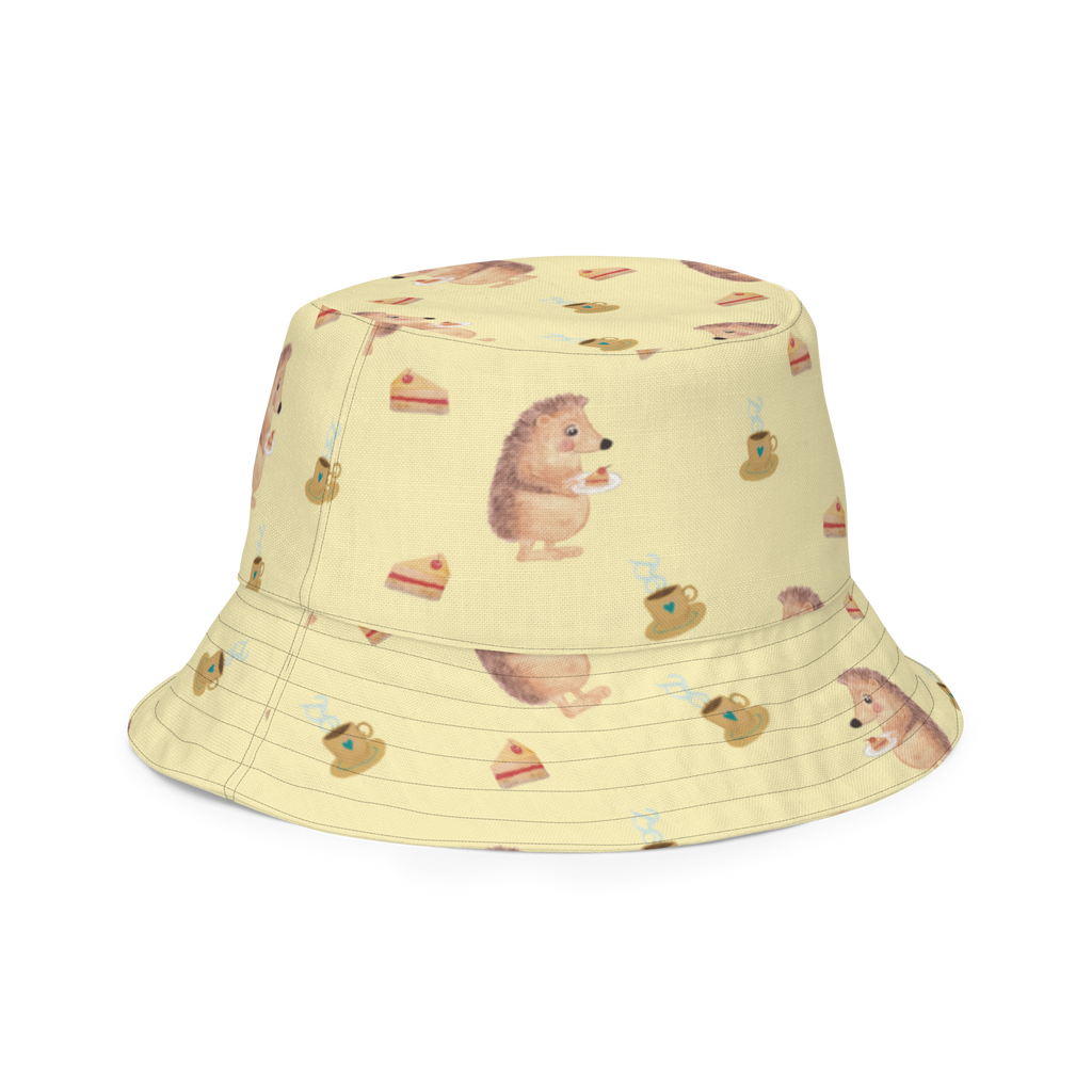 Sonnenhut Igel mit Kuchenstück Sonnenhut, Sommerhut, Fischerhut, Anglerhut, Wendehut, Wendecap, Wendemütze, Sonnenmütze, zweifarbiger Hut, Strandhut, Freizeithut, Outdoorhut, Tiermotive, Gute Laune, lustige Sprüche, Tiere, Igel, Essen Spruch, Kuchen, Backen Geschenk, Kuchen backen, Einladung Party, Geburtstagskuchen, Torte