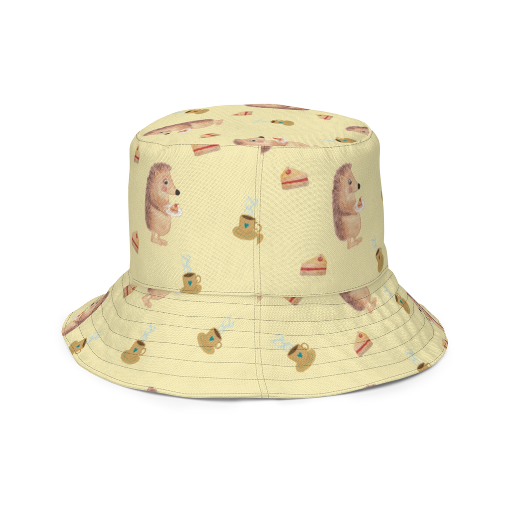 Sonnenhut Igel mit Kuchenstück Sonnenhut, Sommerhut, Fischerhut, Anglerhut, Wendehut, Wendecap, Wendemütze, Sonnenmütze, zweifarbiger Hut, Strandhut, Freizeithut, Outdoorhut, Tiermotive, Gute Laune, lustige Sprüche, Tiere, Igel, Essen Spruch, Kuchen, Backen Geschenk, Kuchen backen, Einladung Party, Geburtstagskuchen, Torte