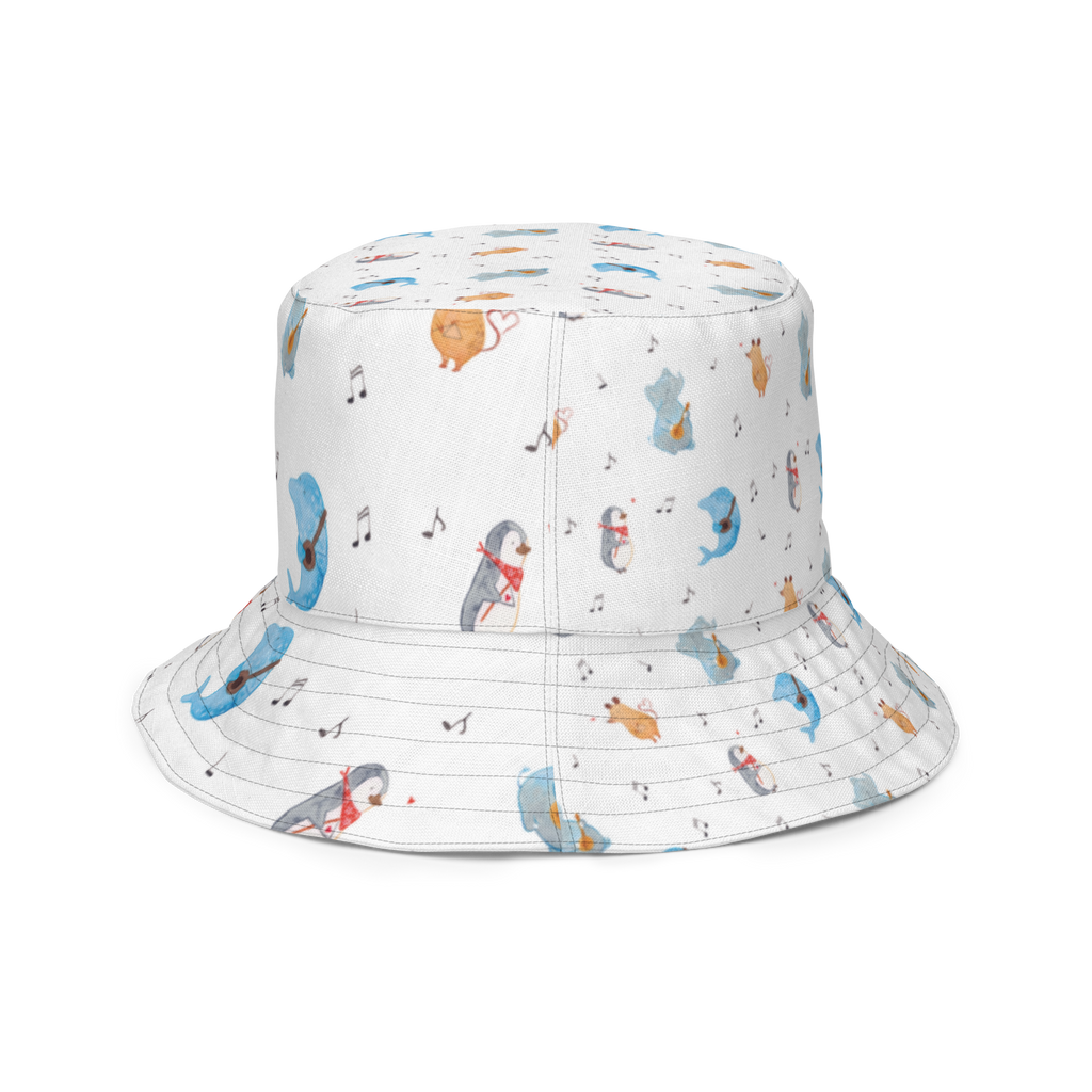 Sonnenhut Big Band Sonnenhut, Sommerhut, Fischerhut, Anglerhut, Wendehut, Wendecap, Wendemütze, Sonnenmütze, zweifarbiger Hut, Strandhut, Freizeithut, Outdoorhut, Tiermotive, Gute Laune, lustige Sprüche, Tiere, Hund, Pinguin, Maus, Elefant, Delfin, Gitarre, Band, Triangel, Musikanten, Musik