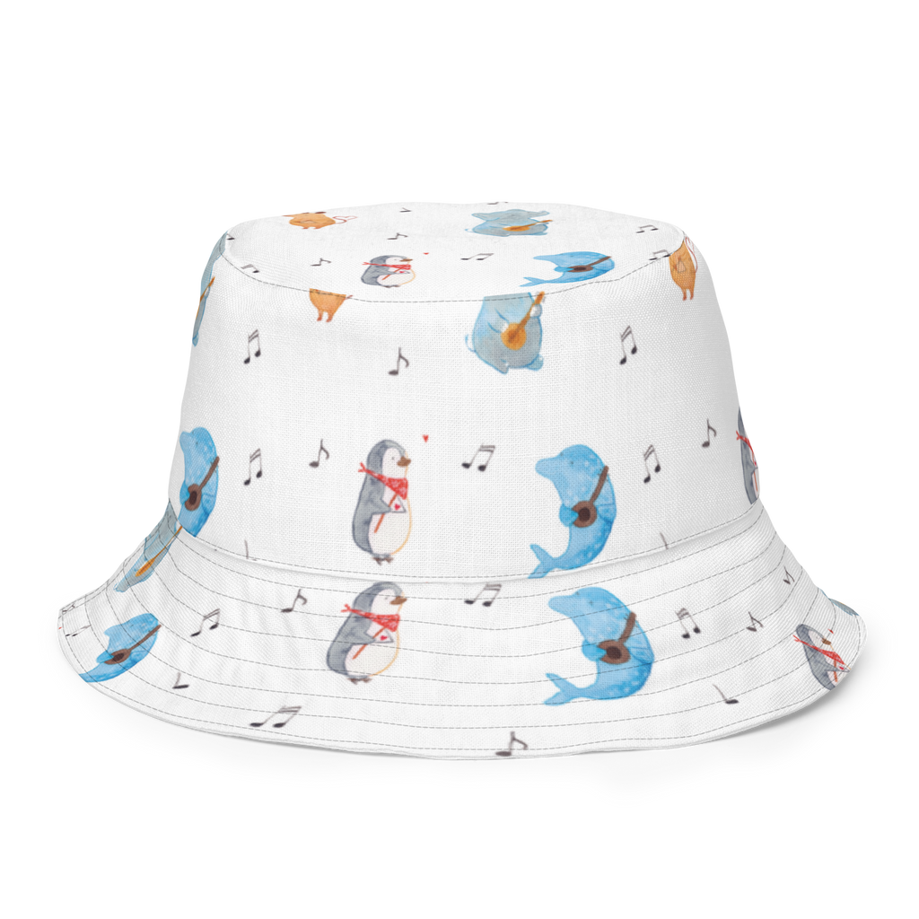 Sonnenhut Big Band Sonnenhut, Sommerhut, Fischerhut, Anglerhut, Wendehut, Wendecap, Wendemütze, Sonnenmütze, zweifarbiger Hut, Strandhut, Freizeithut, Outdoorhut, Tiermotive, Gute Laune, lustige Sprüche, Tiere, Hund, Pinguin, Maus, Elefant, Delfin, Gitarre, Band, Triangel, Musikanten, Musik