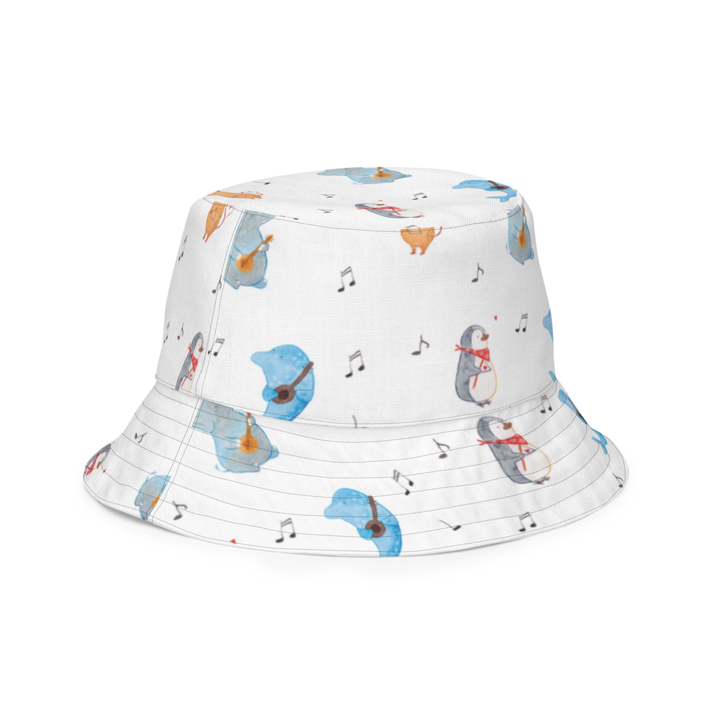 Sonnenhut Big Band Sonnenhut, Sommerhut, Fischerhut, Anglerhut, Wendehut, Wendecap, Wendemütze, Sonnenmütze, zweifarbiger Hut, Strandhut, Freizeithut, Outdoorhut, Tiermotive, Gute Laune, lustige Sprüche, Tiere, Hund, Pinguin, Maus, Elefant, Delfin, Gitarre, Band, Triangel, Musikanten, Musik