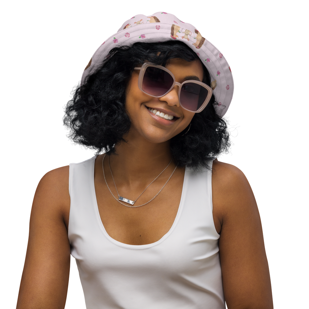 Sonnenhut Igel Seilhüpfen Sonnenhut, Sommerhut, Fischerhut, Anglerhut, Wendehut, Wendecap, Wendemütze, Sonnenmütze, zweifarbiger Hut, Strandhut, Freizeithut, Outdoorhut, Tiermotive, Gute Laune, lustige Sprüche, Tiere, Igel, Maus, Seilspringen, Seilhüpfen, Kinder, Kindergarten