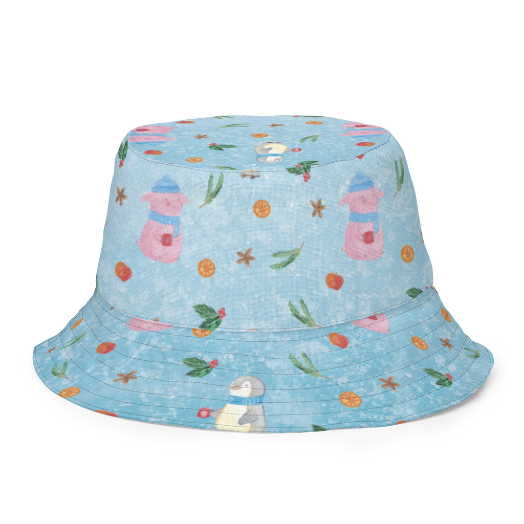 Sonnenhut Glühschwein Sonnenhut, Sommerhut, Fischerhut, Anglerhut, Wendehut, Wendecap, Wendemütze, Sonnenmütze, zweifarbiger Hut, Strandhut, Freizeithut, Outdoorhut, Winter, Weihnachten, Weihnachtsdeko, Nikolaus, Advent, Heiligabend, Wintermotiv, Glühschwein, Glühwein, Weihnachtsmarkt, Punsch