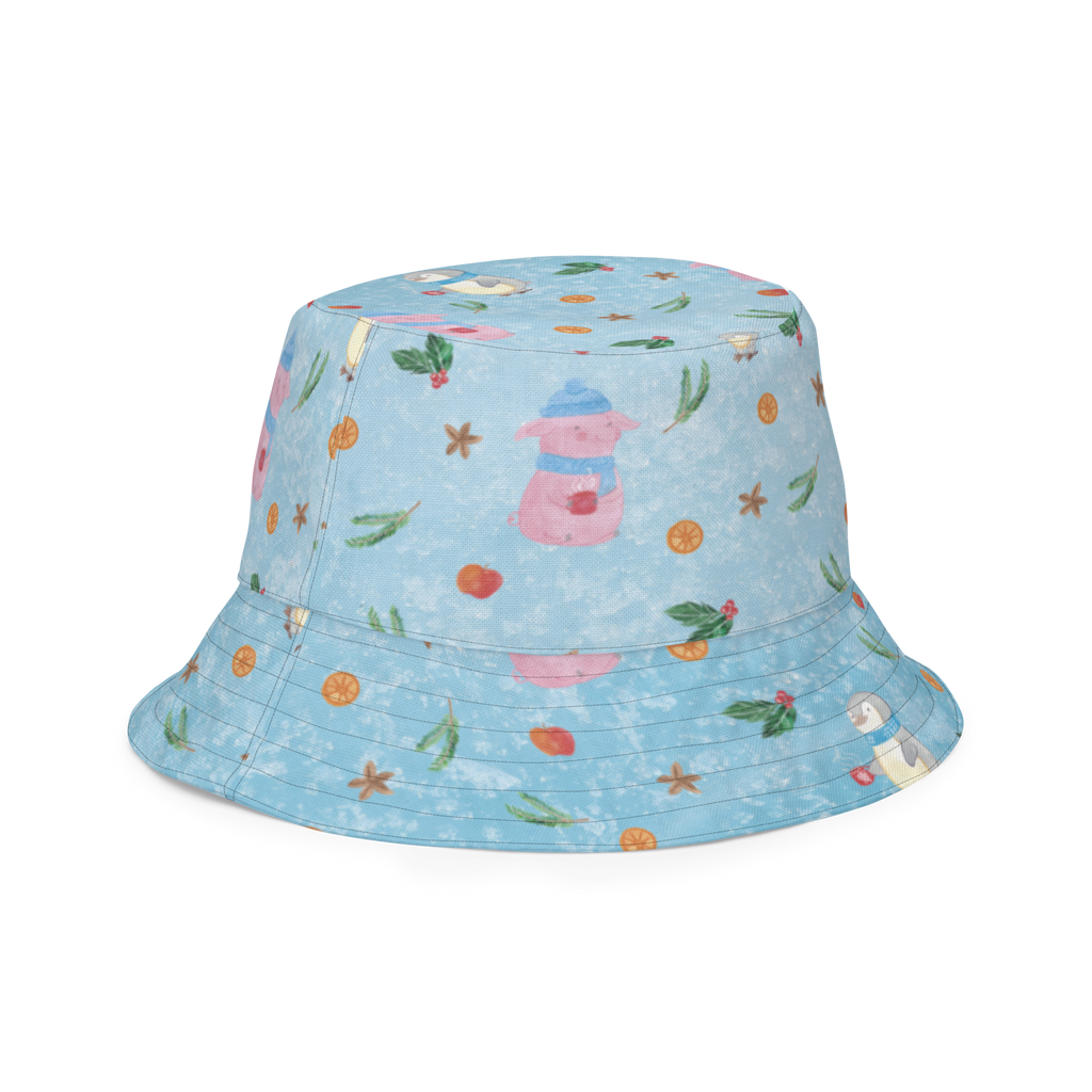 Sonnenhut Glühschwein Sonnenhut, Sommerhut, Fischerhut, Anglerhut, Wendehut, Wendecap, Wendemütze, Sonnenmütze, zweifarbiger Hut, Strandhut, Freizeithut, Outdoorhut, Winter, Weihnachten, Weihnachtsdeko, Nikolaus, Advent, Heiligabend, Wintermotiv, Glühschwein, Glühwein, Weihnachtsmarkt, Punsch