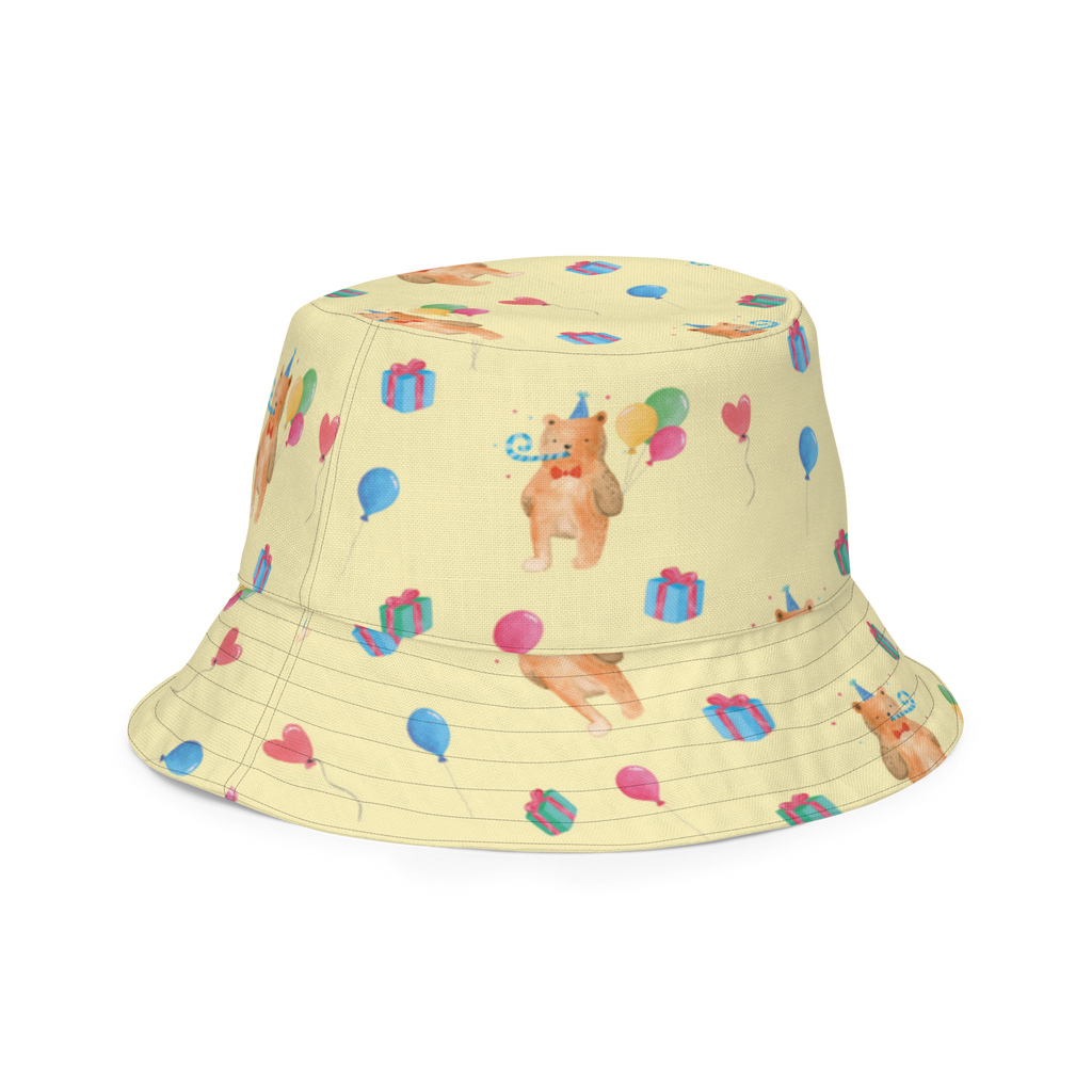 Sonnenhut Birthday Bär Sonnenhut, Sommerhut, Fischerhut, Anglerhut, Wendehut, Wendecap, Wendemütze, Sonnenmütze, zweifarbiger Hut, Strandhut, Freizeithut, Outdoorhut, Bär, Teddy, Teddybär, Happy Birthday, Alles Gute, Glückwunsch, Geburtstag