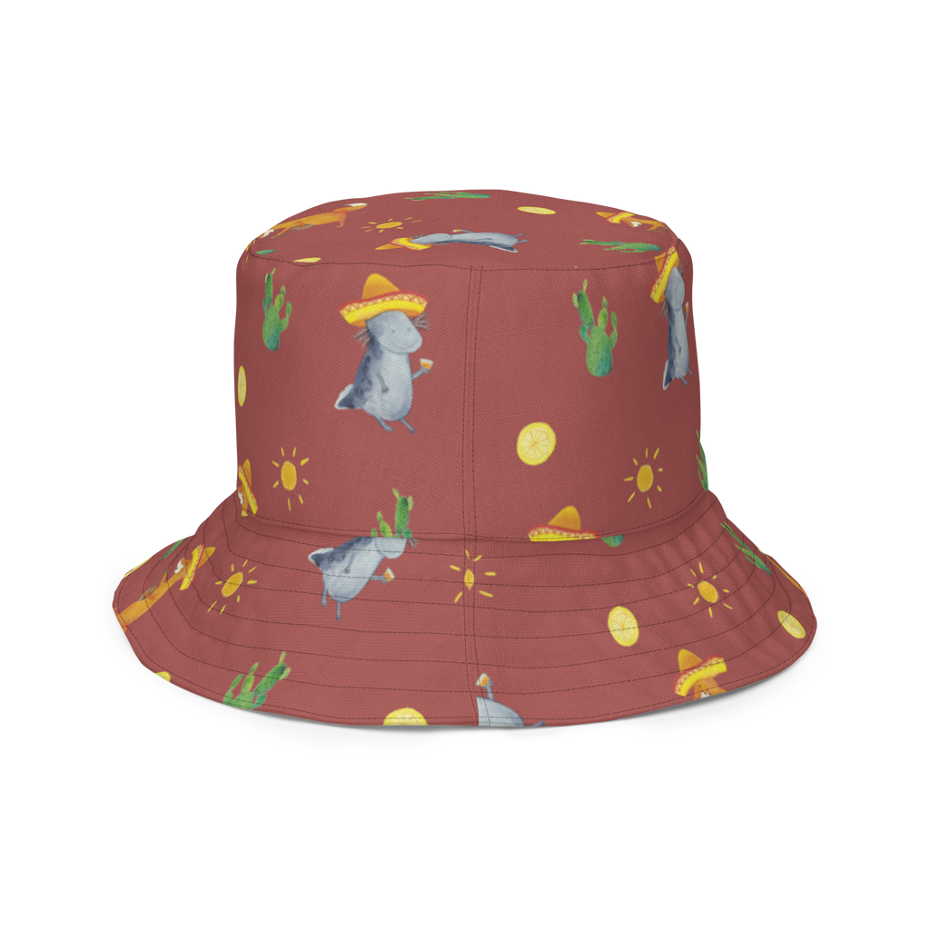 Sonnenhut Axolotl Tequila Sonnenhut, Sommerhut, Fischerhut, Anglerhut, Wendehut, Wendecap, Wendemütze, Sonnenmütze, zweifarbiger Hut, Strandhut, Freizeithut, Outdoorhut, Axolotl, Molch, Mexico, Mexiko, Sombrero, Zitrone, Tequila, Motivation, Spruch, Schwanzlurch, Lurch, Lurche, Axolot, Feuerdrache, Feuersalamander