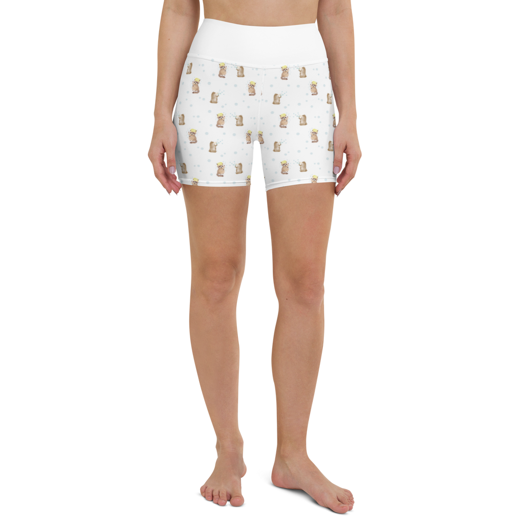 Yoga Shorts Waschbär Yoga Shorts, Yogashorts, Sporthose, Sportshorts, Fitnesshose, Sportshorts Damen, Yoga Shorts Damen, Yogabekleidung, Sportbekleidung, Tiermotive, Gute Laune, lustige Sprüche, Tiere, Waschbär, Tagträumen, Plan, Fröhlich, waschen, Seifenblasen